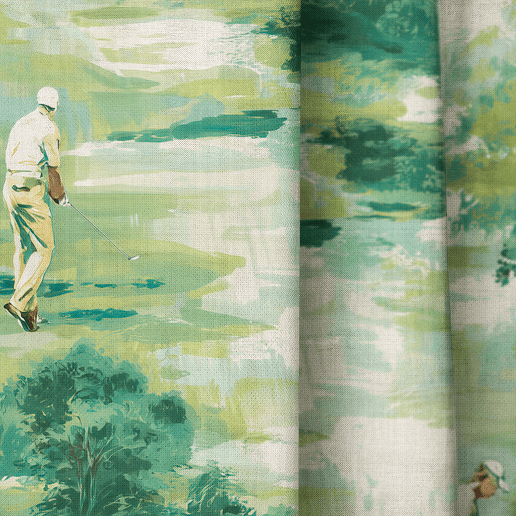 Golden Hour Fairway - Curtain Panel - The Drapery