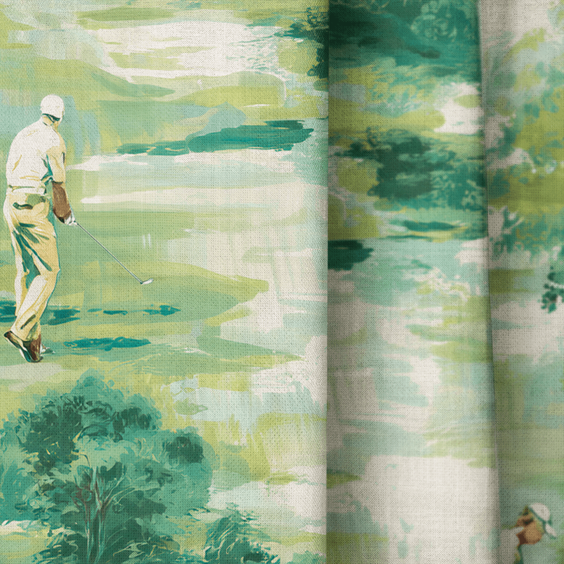 Golden Hour Fairway - Curtain Panel - The Drapery