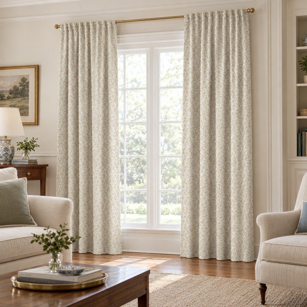 Golden Poppy Trail - Curtain Panel - The Drapery