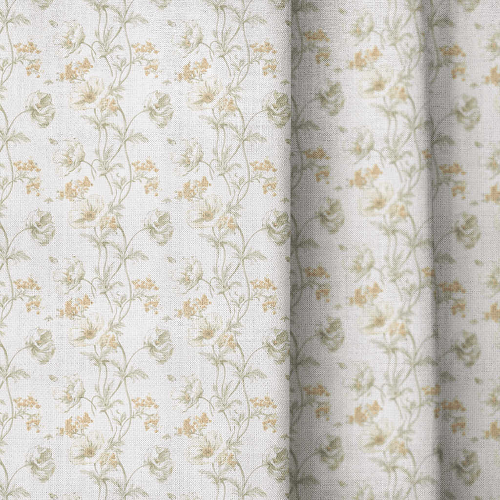 Golden Poppy Trail - Curtain Panel - The Drapery
