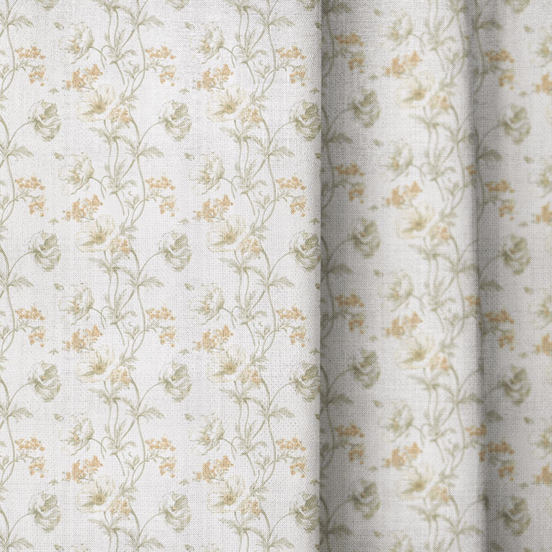 Golden Poppy Trail - Curtain Panel - The Drapery