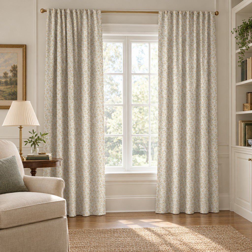 Golden Poppy Trail - Curtain Panel - The Drapery