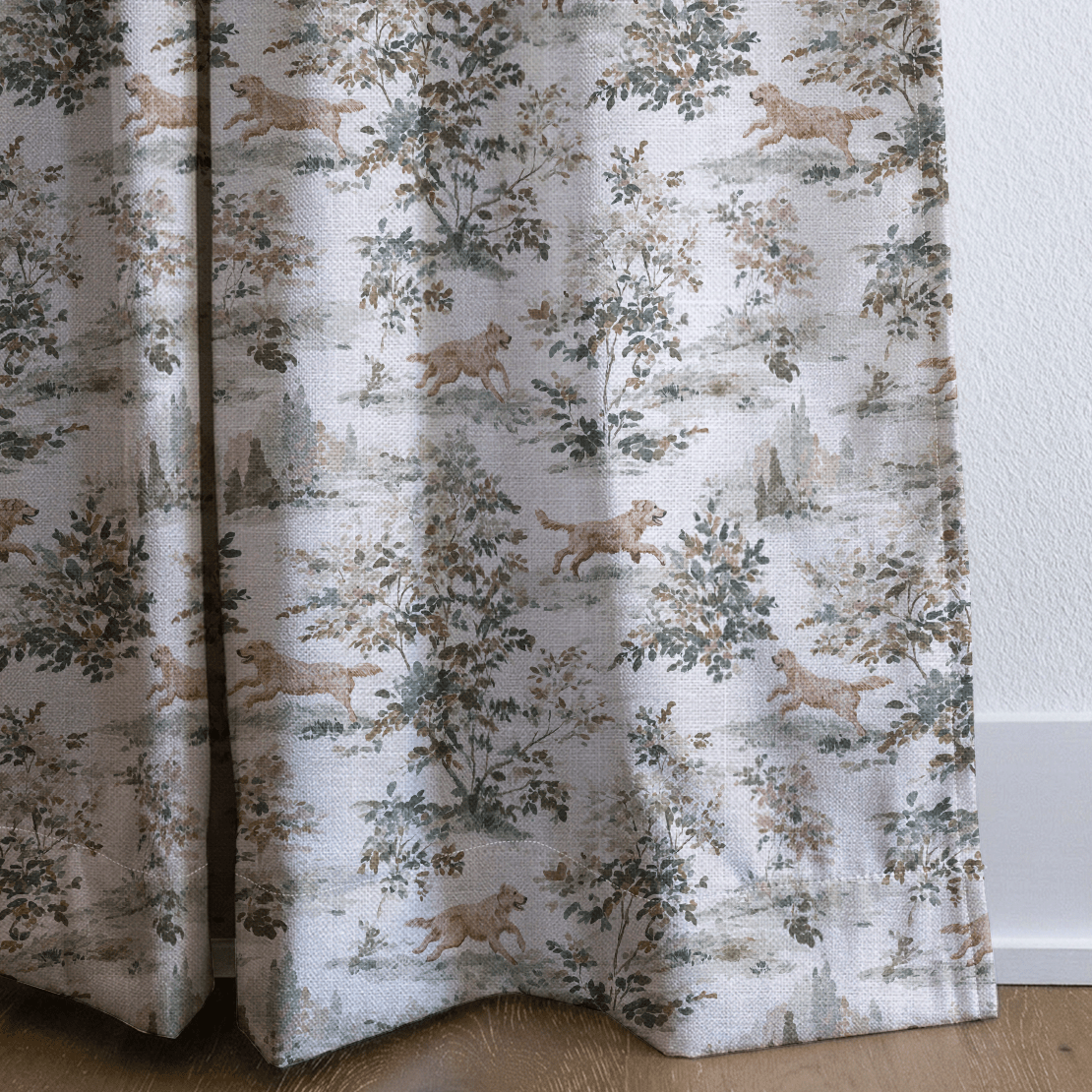 Golden Toile - Curtain Panel - The Drapery