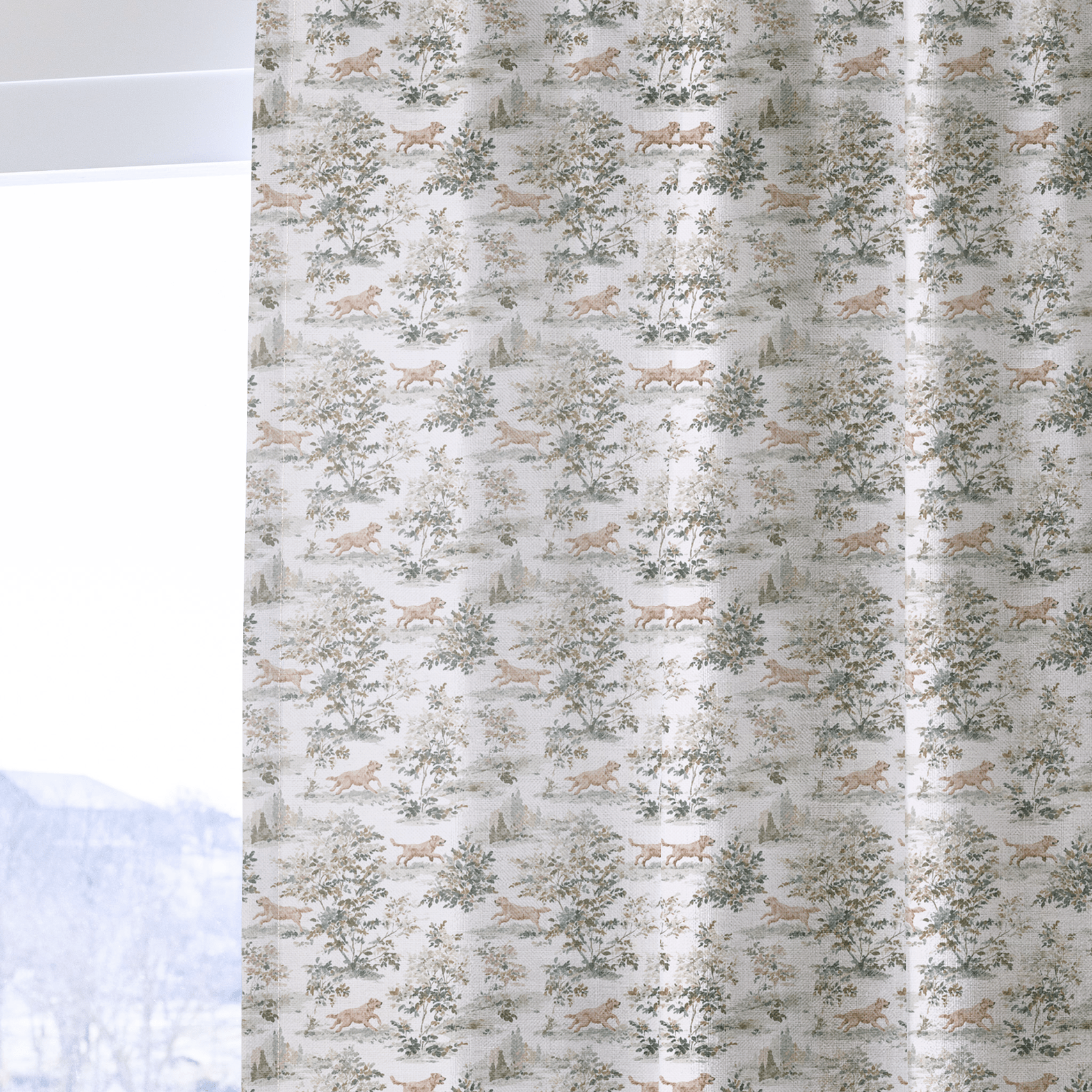 Golden Toile - Curtain Panel - The Drapery