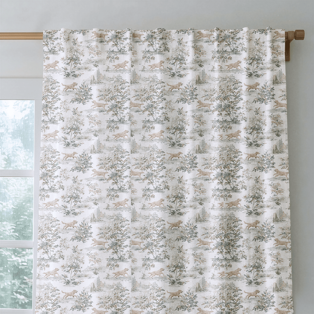 Golden Toile - Curtain Panel - The Drapery