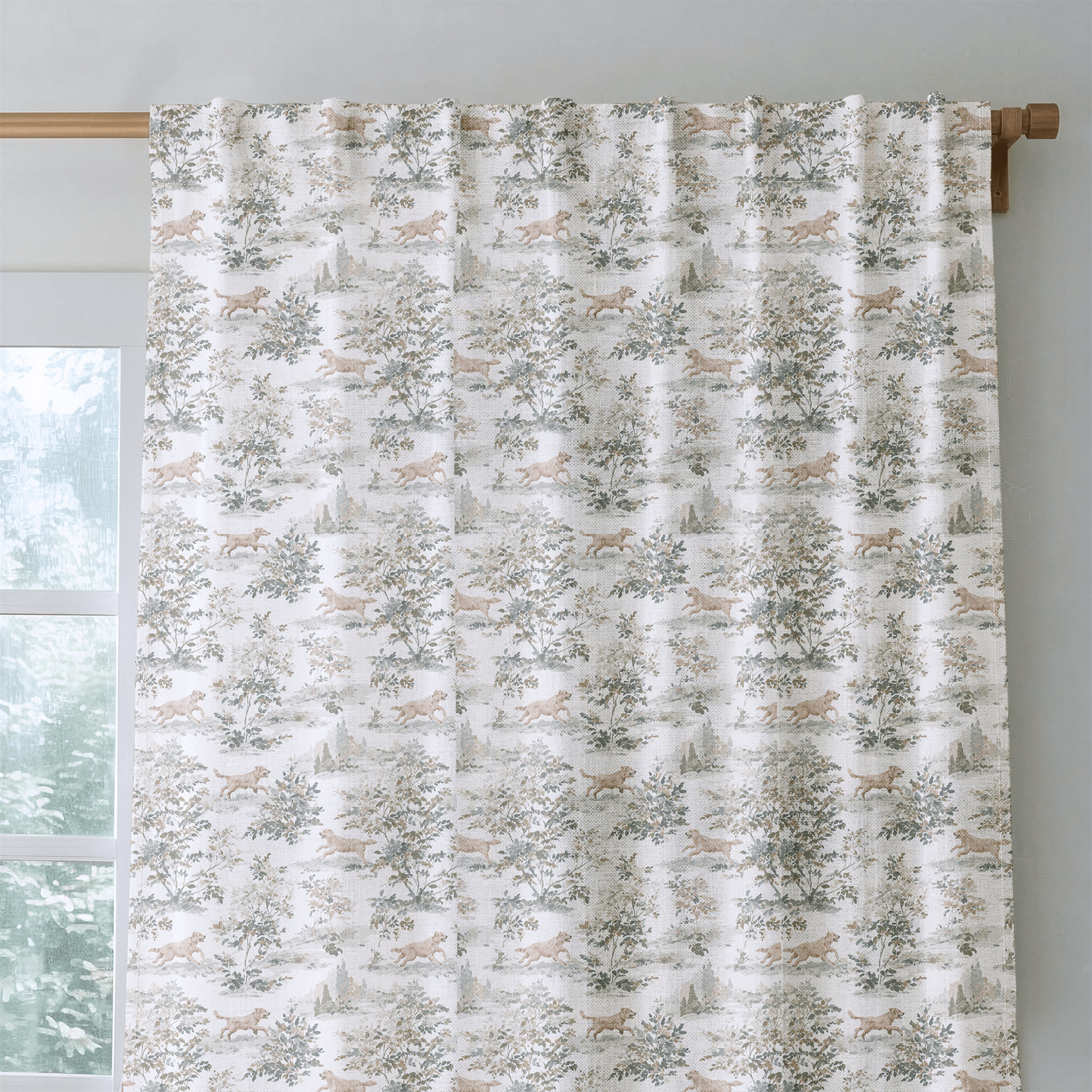 Golden Toile - Curtain Panel - The Drapery