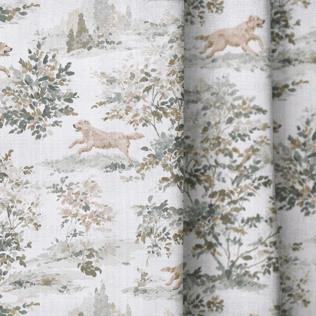 Golden Toile - Curtain Panel - The Drapery