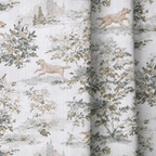 Golden Toile - Curtain Panel - The Drapery