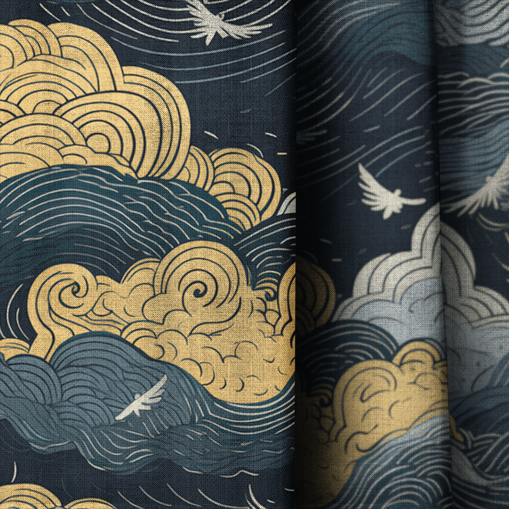 Golden Twilight - Curtain Panel - The Drapery