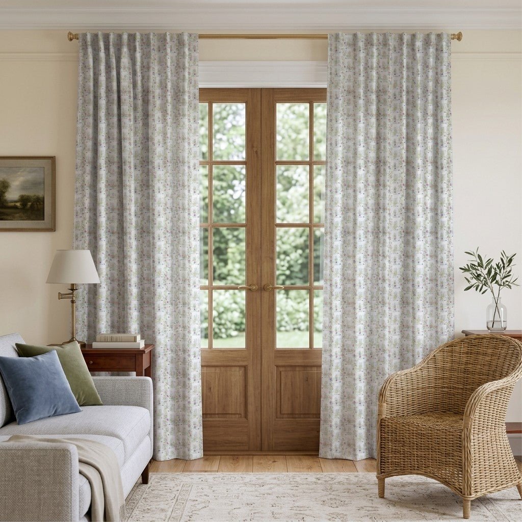 Goldendoodle Floral - Curtain Panel - The Drapery