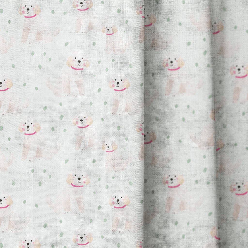 Goldendoodle Rain - Curtain Panel - The Drapery