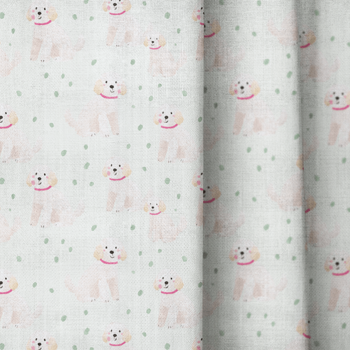 Goldendoodle Rain - Curtain Panel - The Drapery
