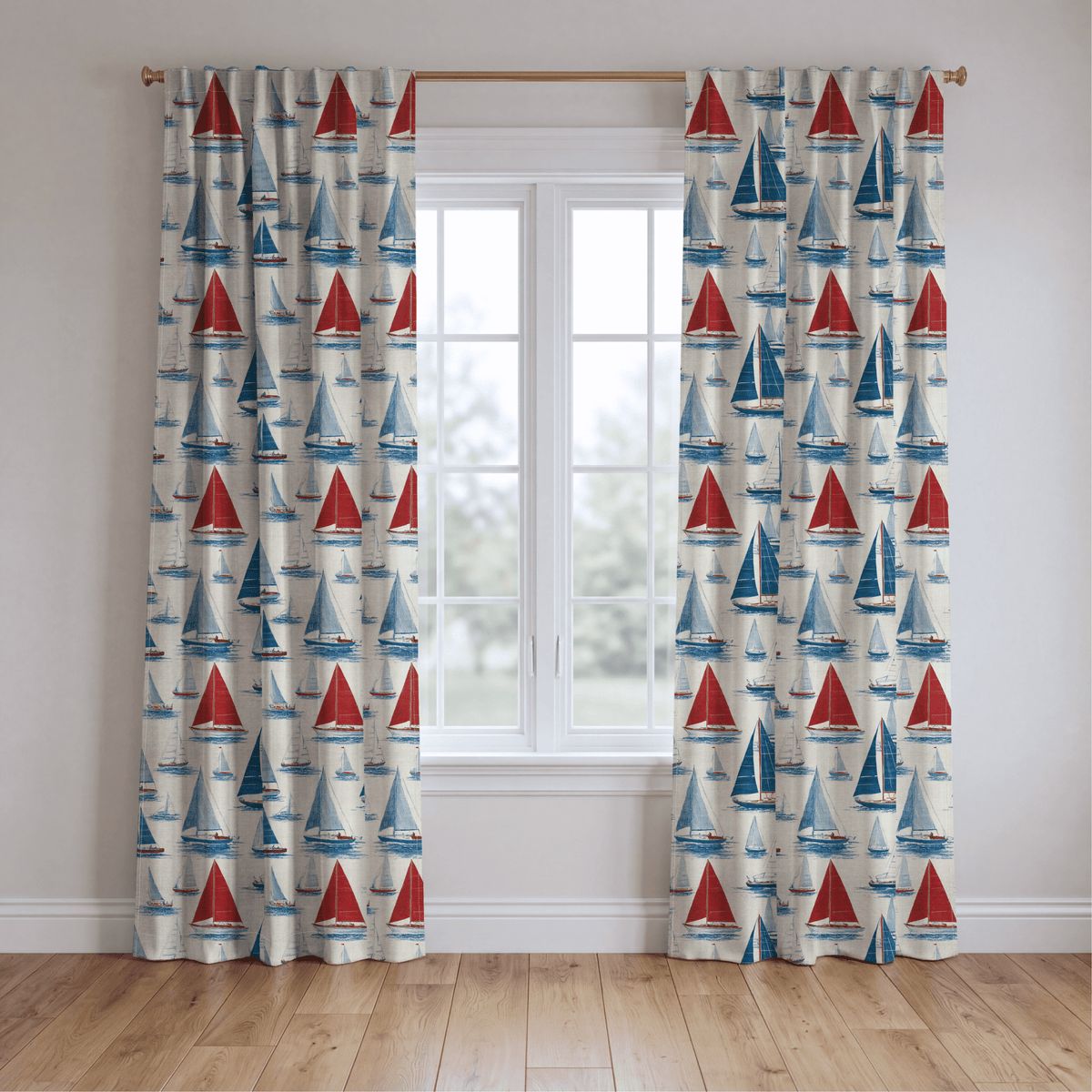 Gone Sailing - Curtain Panel - The Drapery