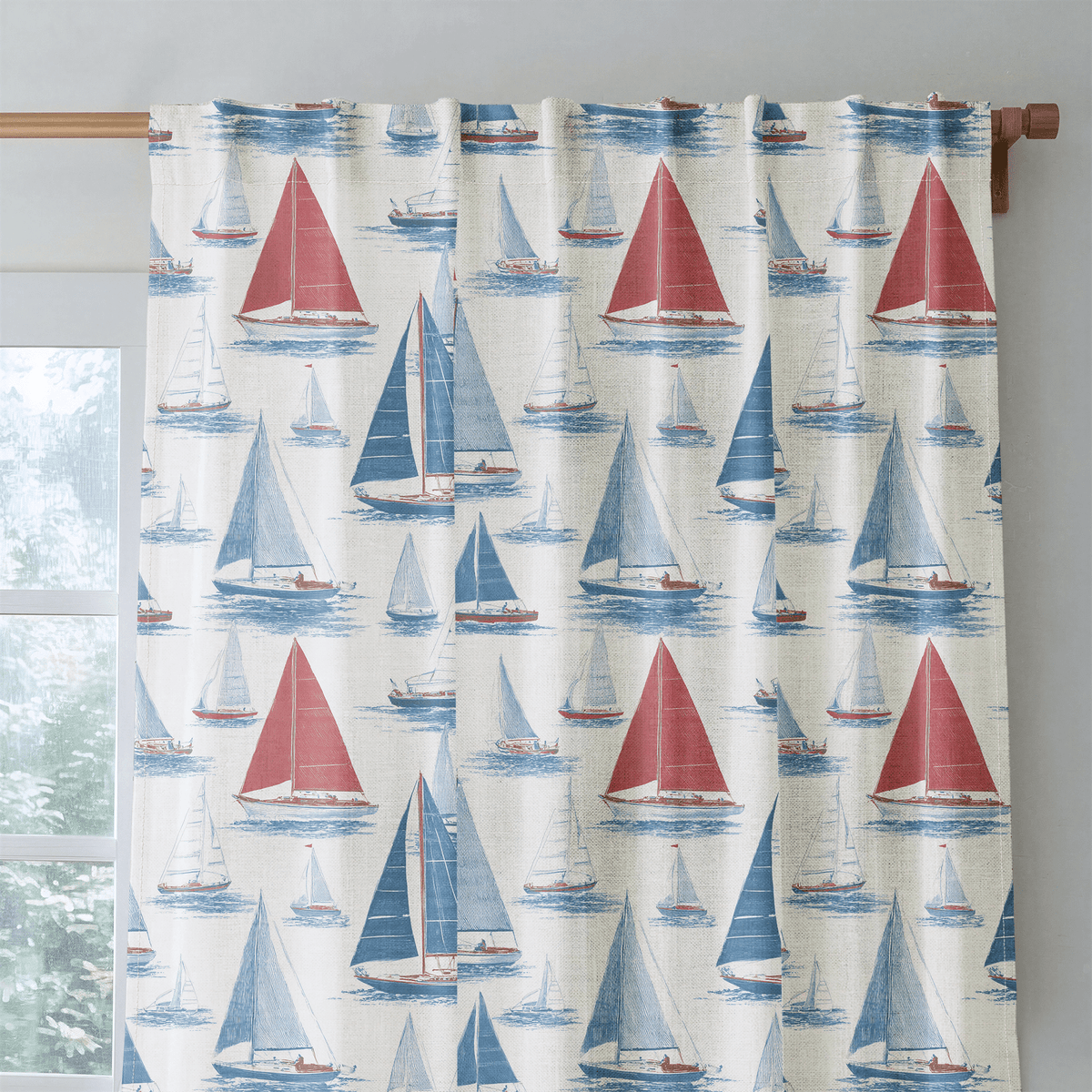 Gone Sailing - Curtain Panel - The Drapery