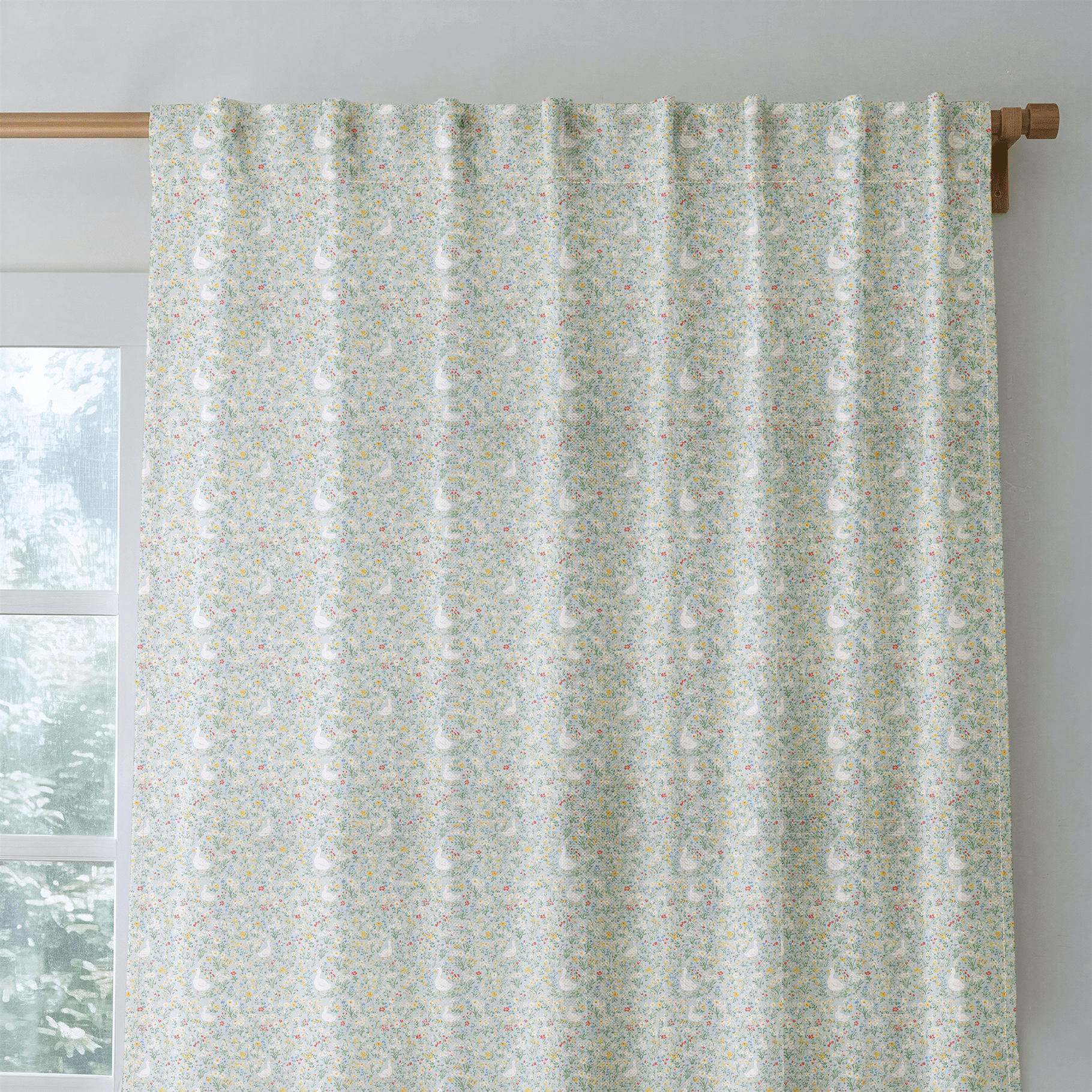 Goosey Florals - Curtain Panel - The Drapery