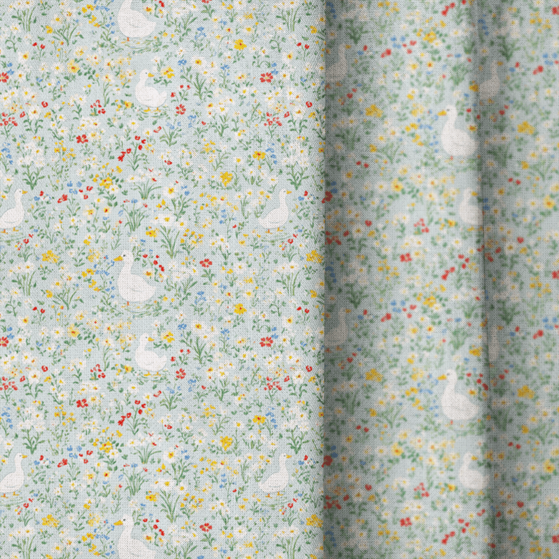 Goosey Florals - Curtain Panel - The Drapery