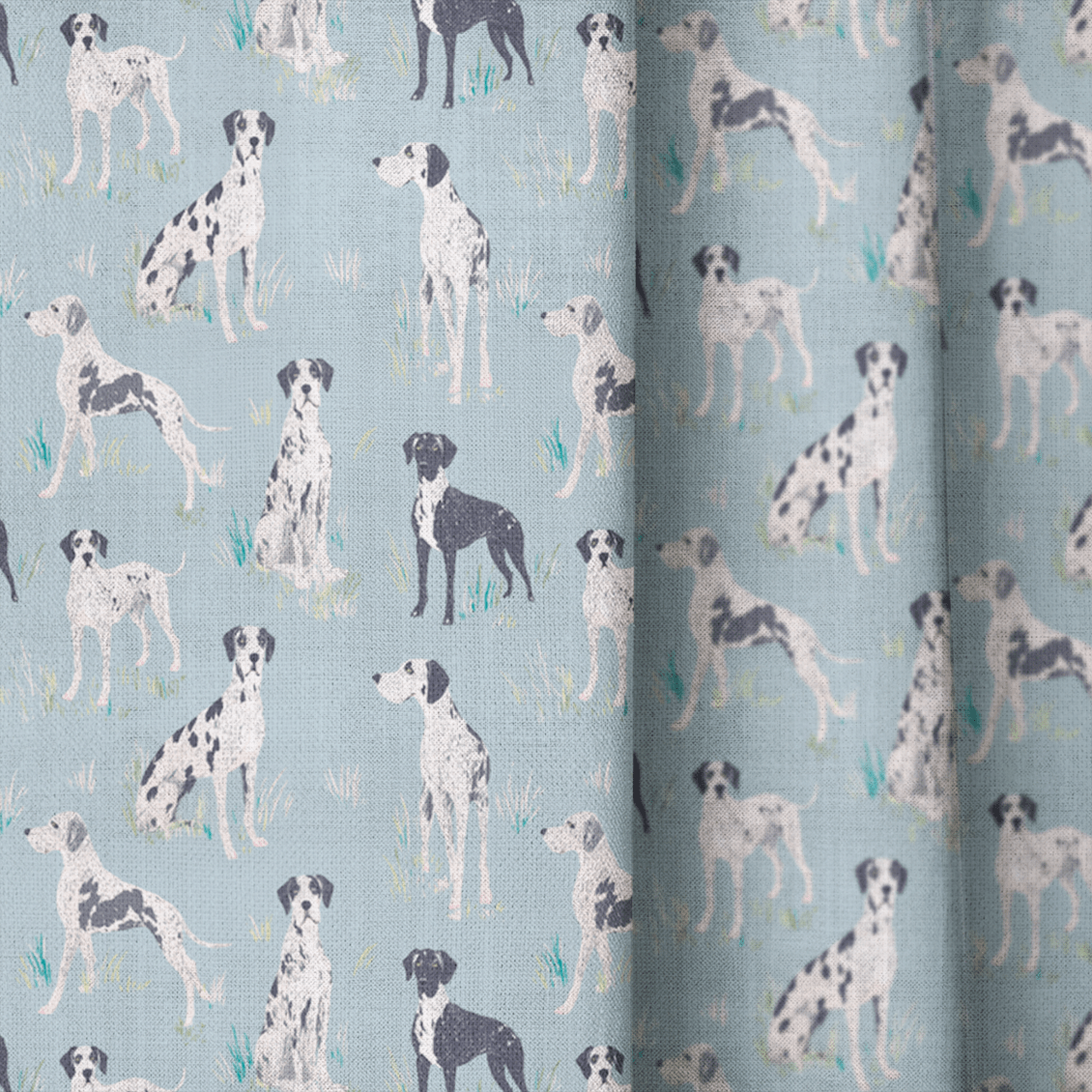 Great Danes - Curtain Panel - The Drapery