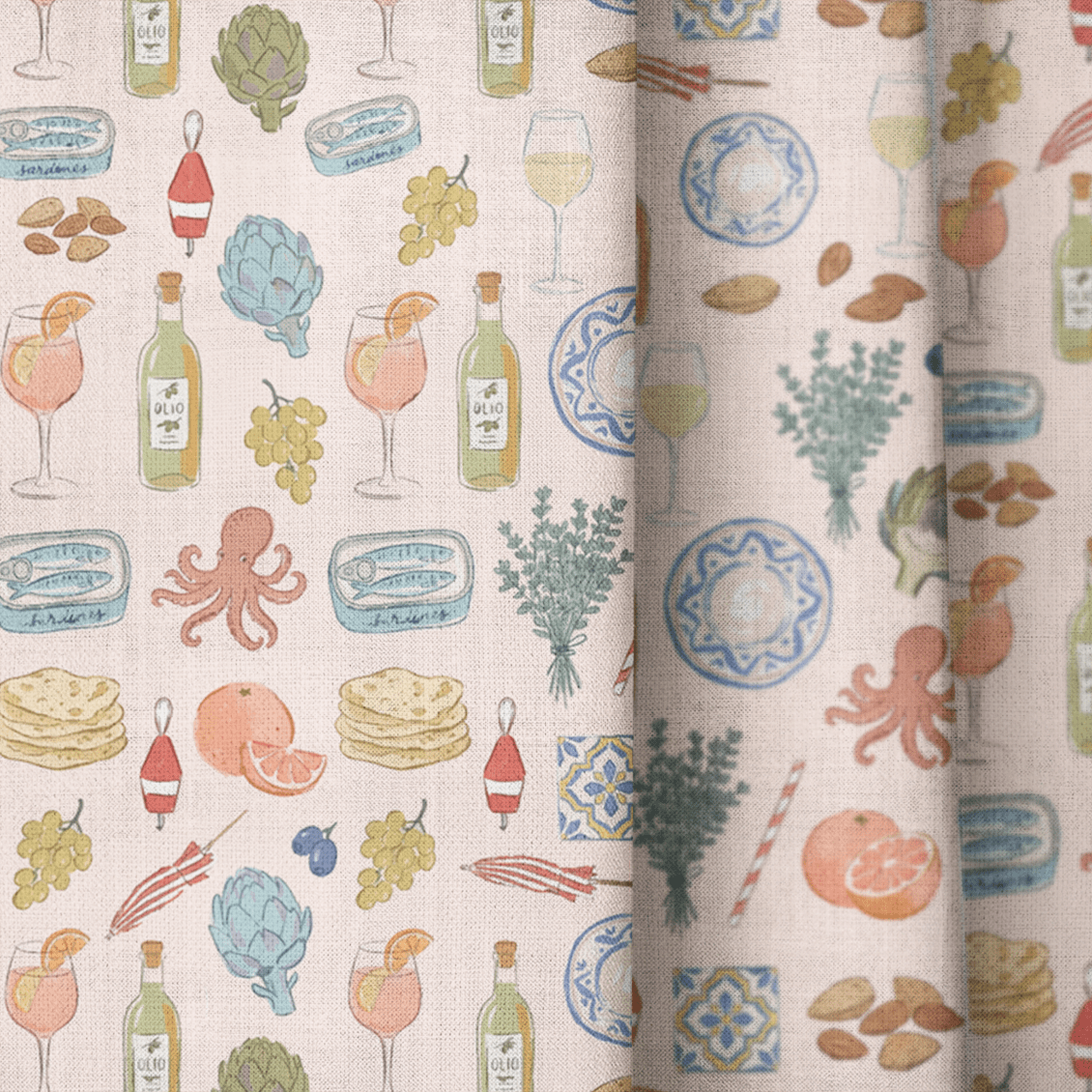 Greek Vibes - Curtain Panel - The Drapery