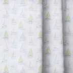 Green Boats - Curtain Panel - The Drapery