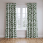 Green Court Florals - Curtain Panel - The Drapery