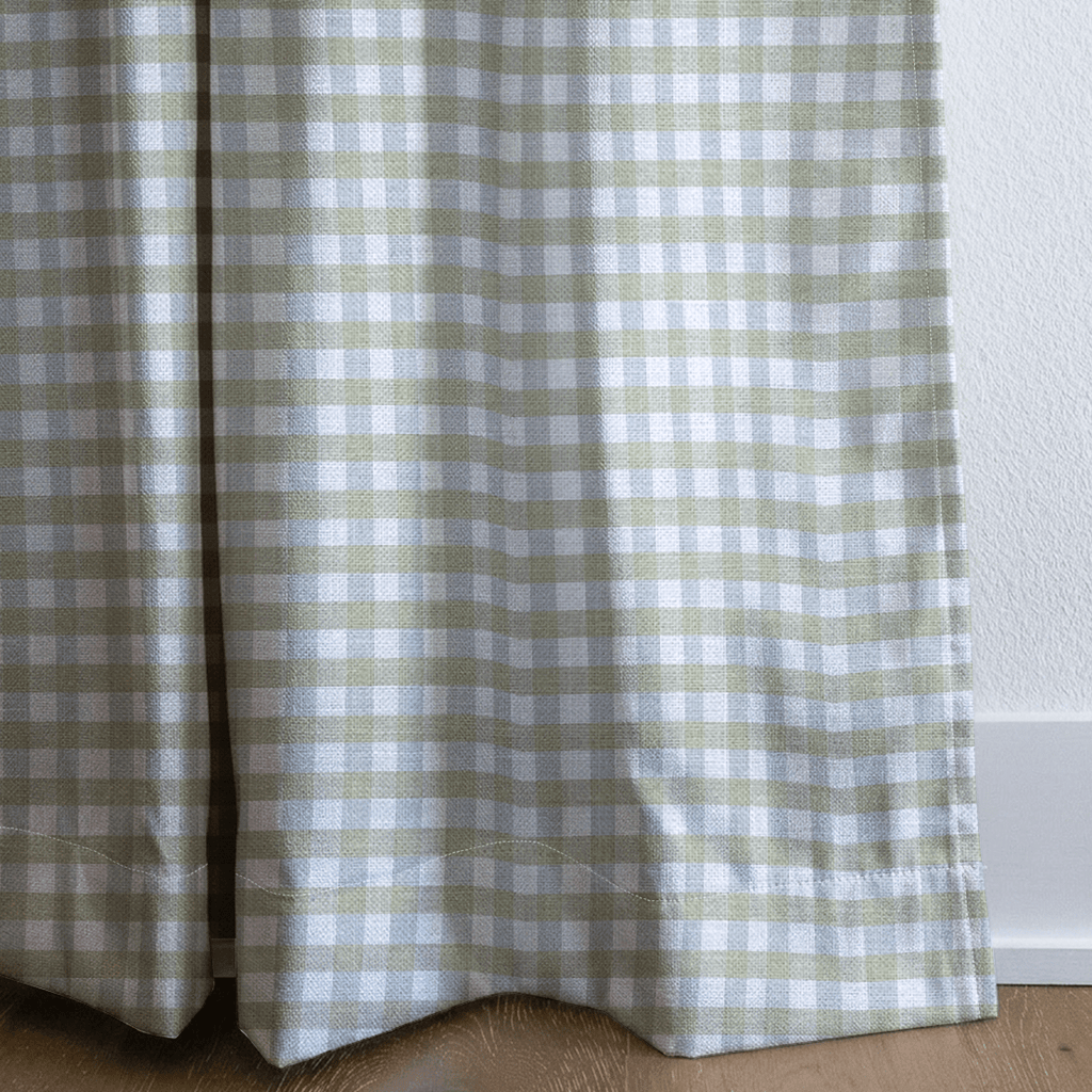 Green Crossed Threads - Curtain Panel - The Drapery