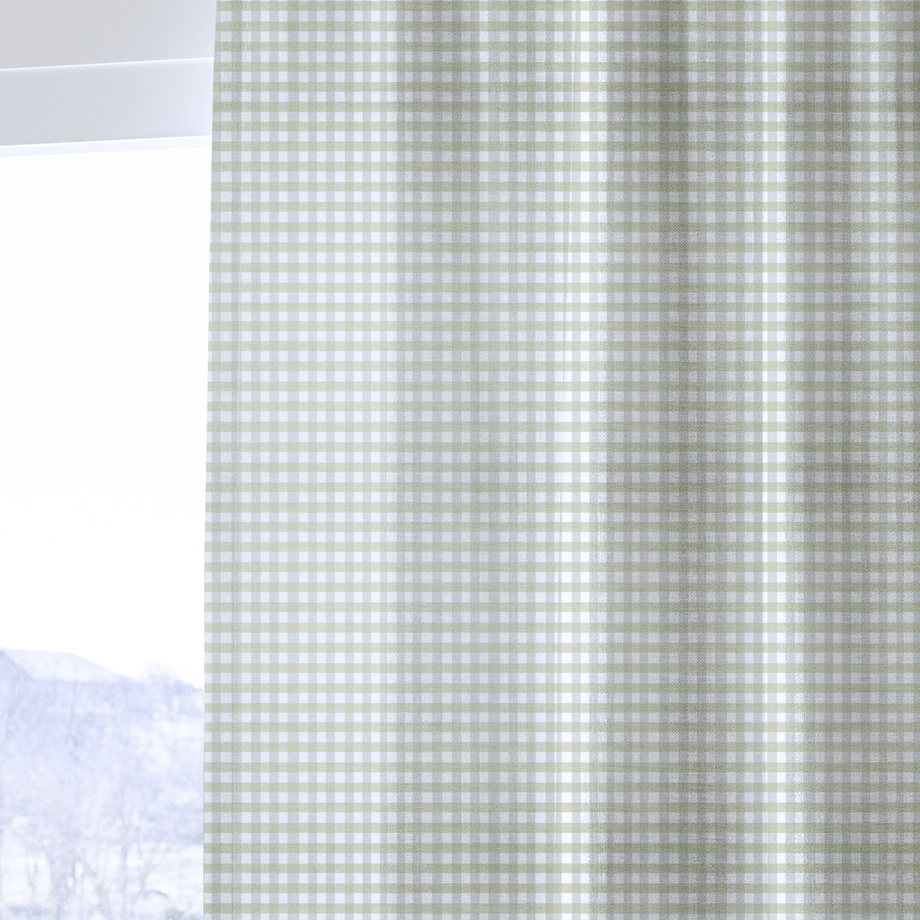 Green Crossed Threads - Curtain Panel - The Drapery