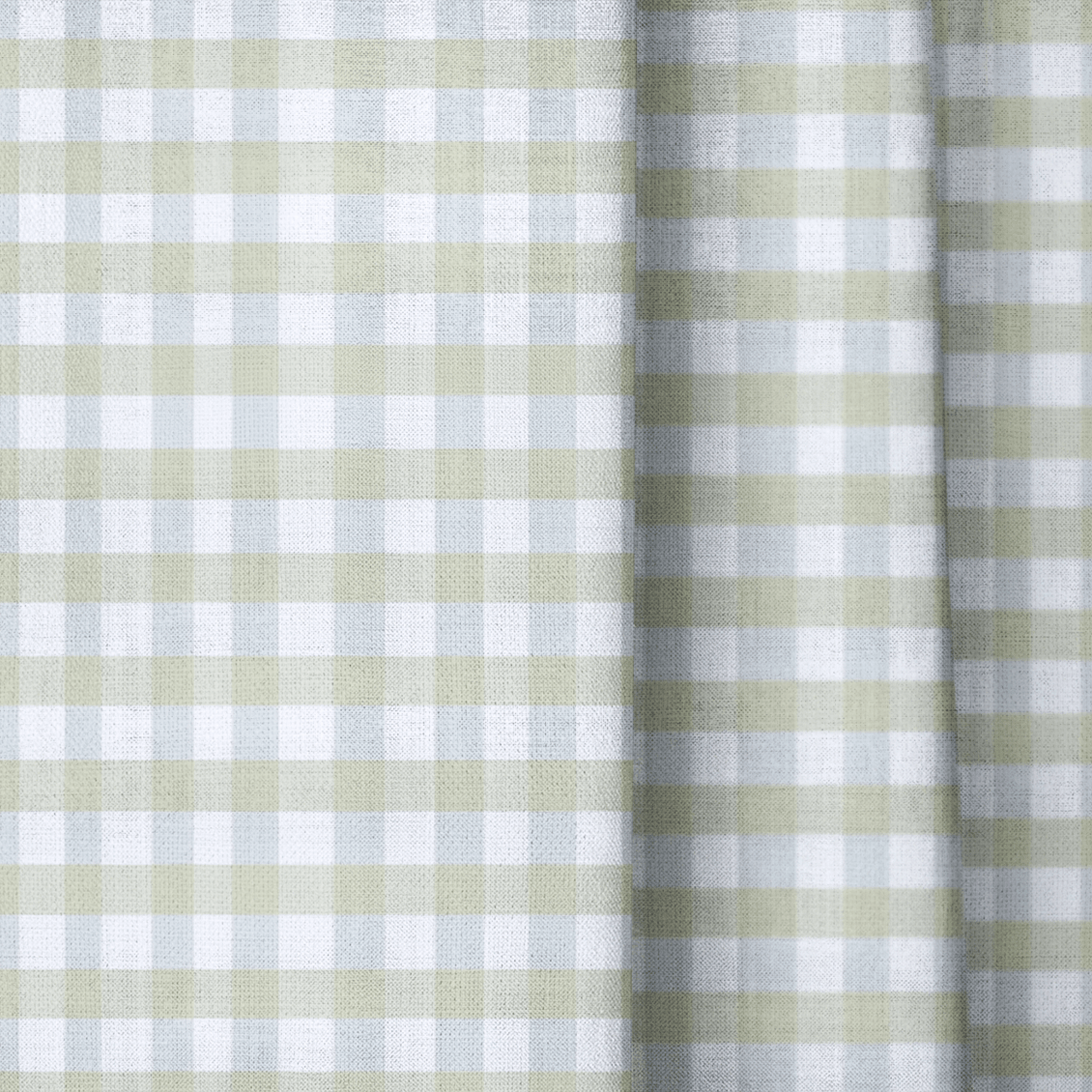 Green Crossed Threads - Curtain Panel - The Drapery