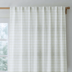Green Crossed Threads - Curtain Panel - The Drapery
