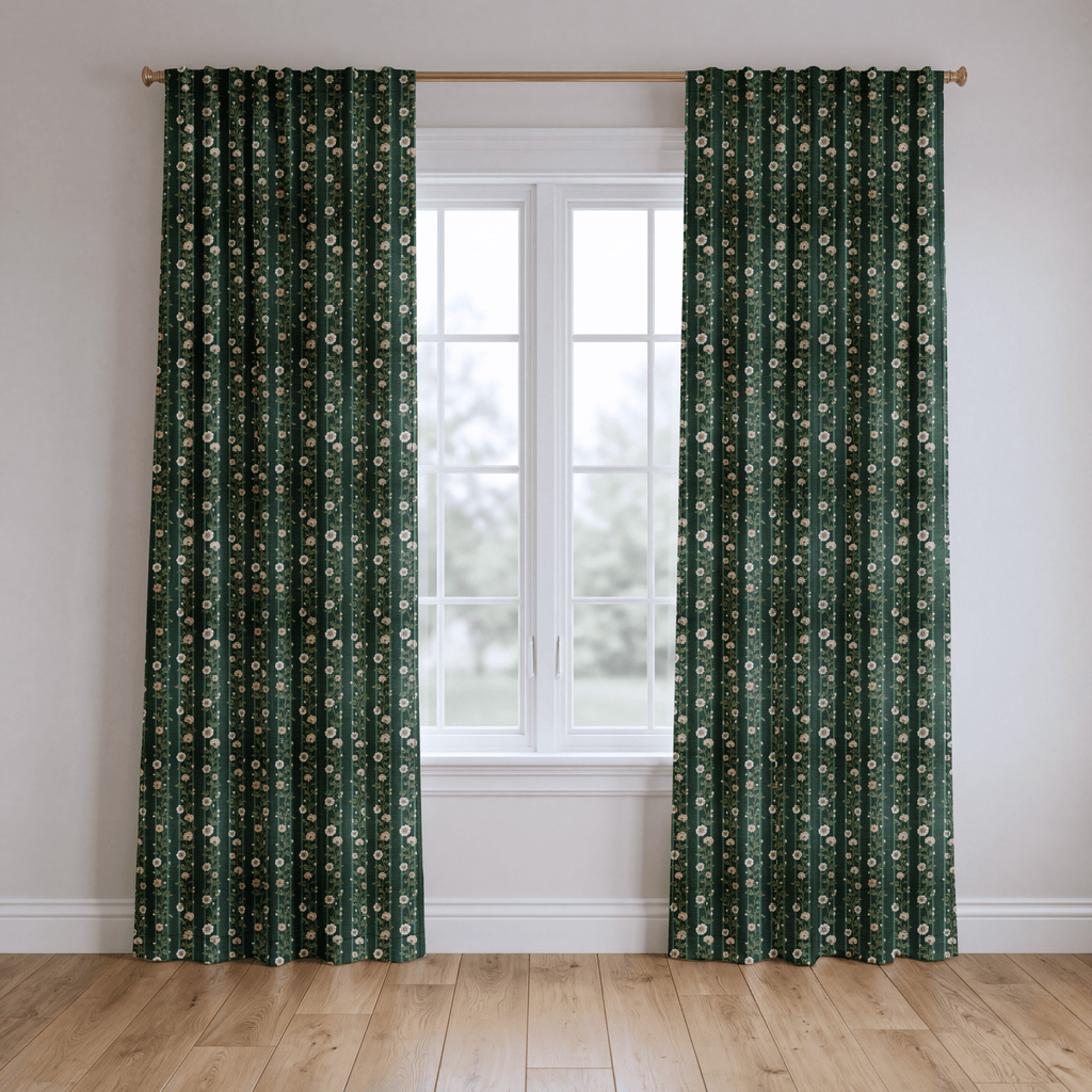 Green Gardens - Curtain Panel - The Drapery