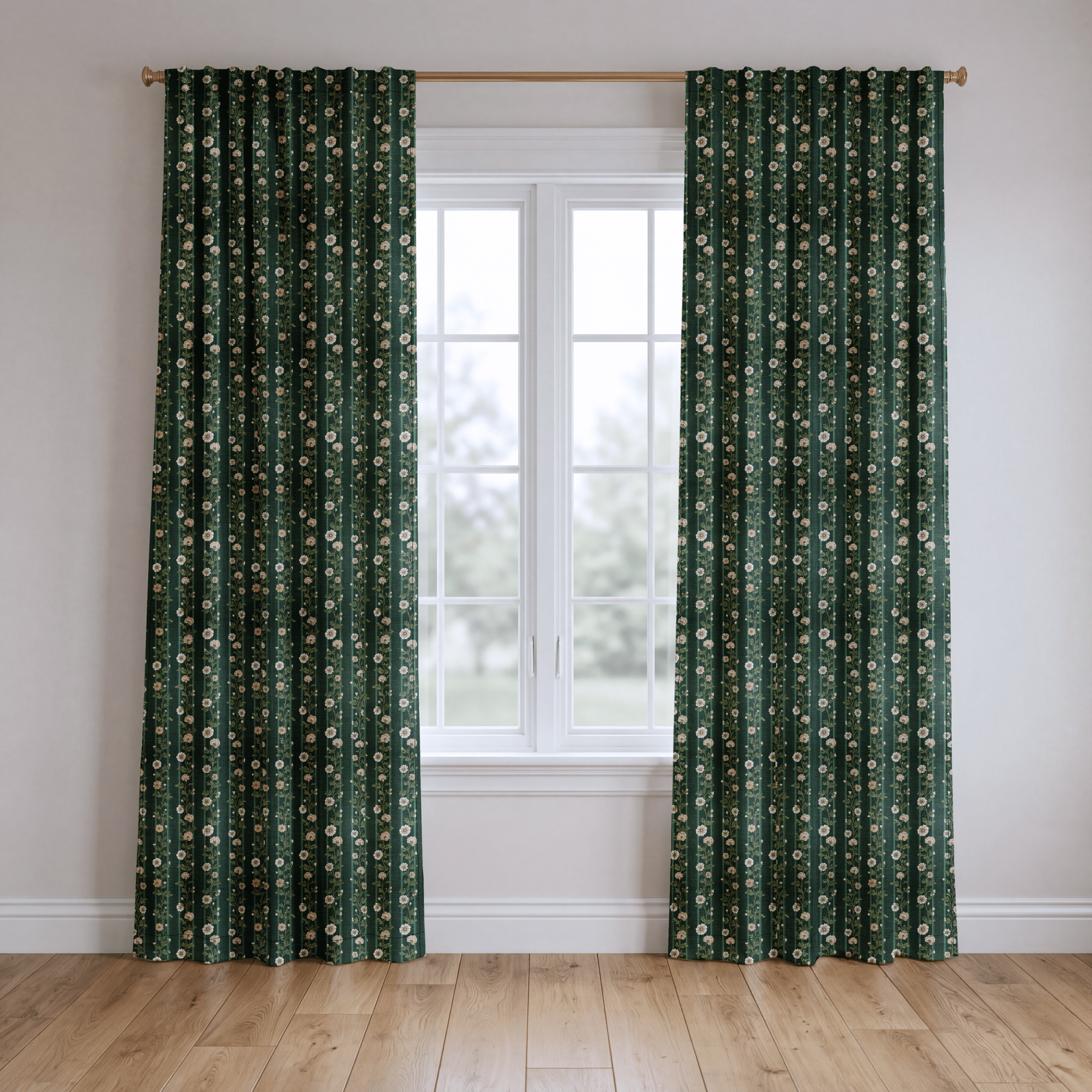 Green Gardens - Curtain Panel - The Drapery