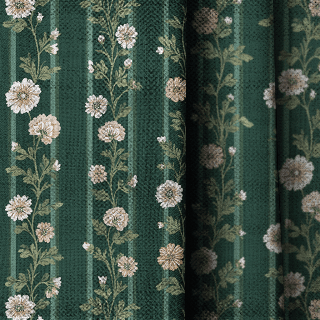 Green Gardens - Curtain Panel - The Drapery