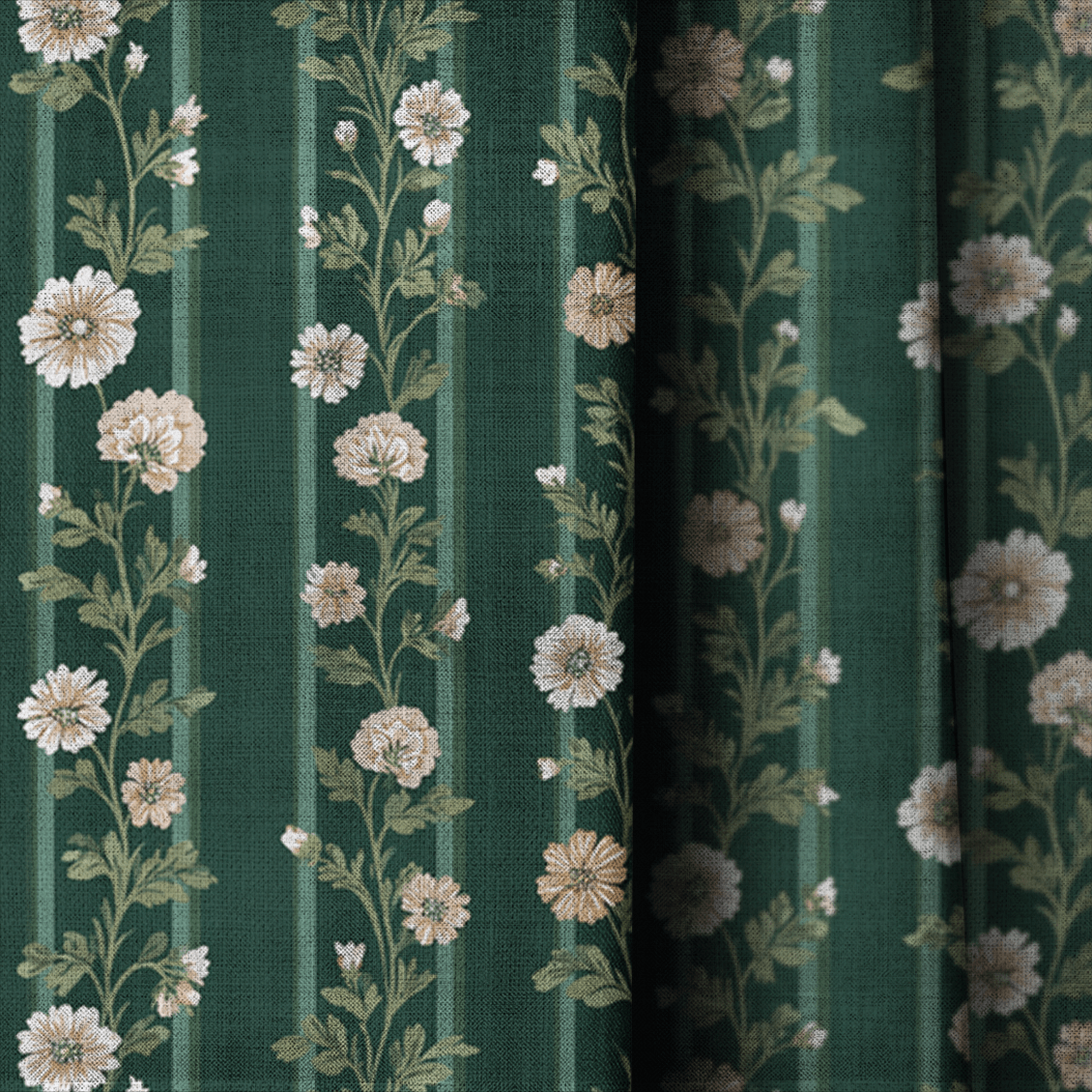 Green Gardens - Curtain Panel - The Drapery