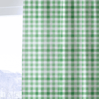 Green Gingham - Curtain Panel - The Drapery