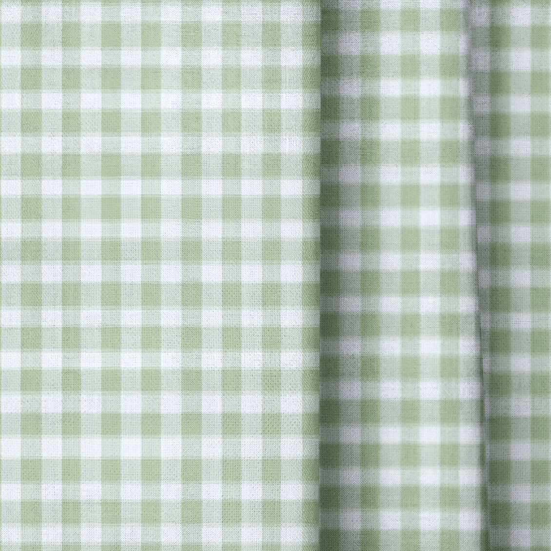 Green Gingham - Curtain Panel - The Drapery