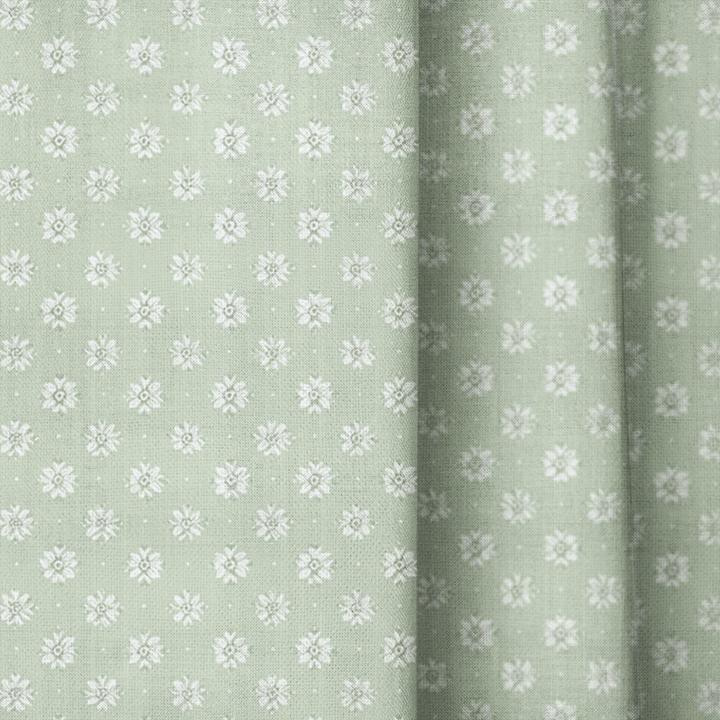 Green Petals - Curtain Panel - The Drapery