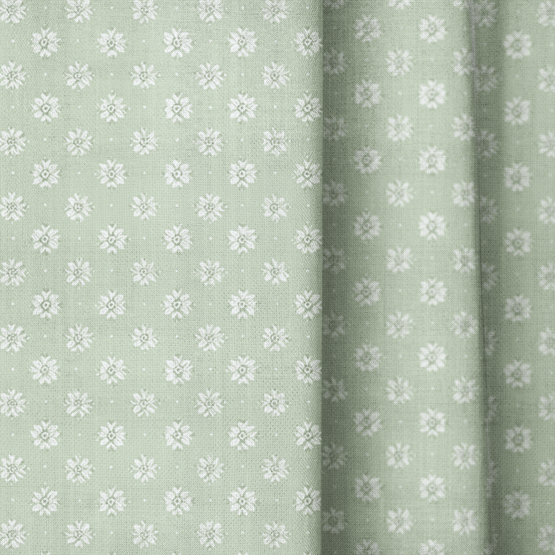 Green Petals - Curtain Panel - The Drapery
