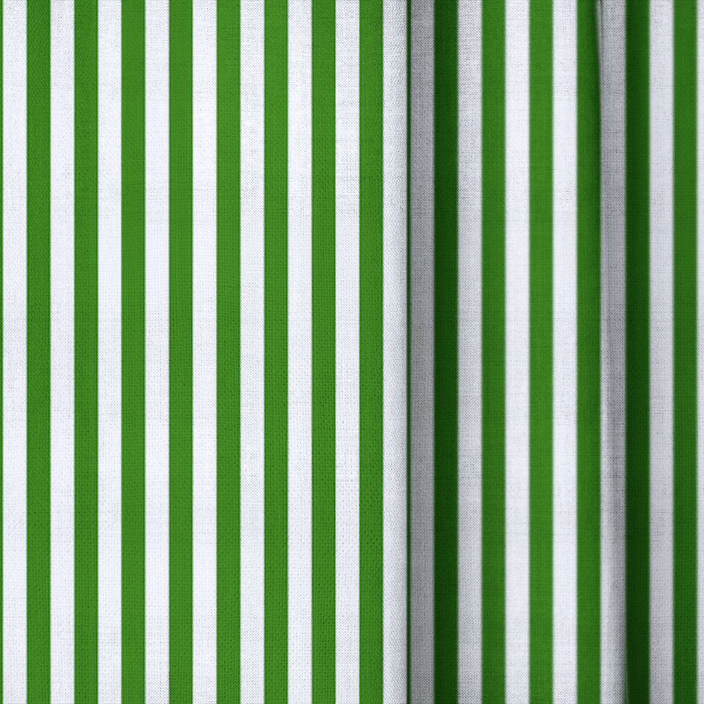 Green Stripe - Curtain Panel - The Drapery