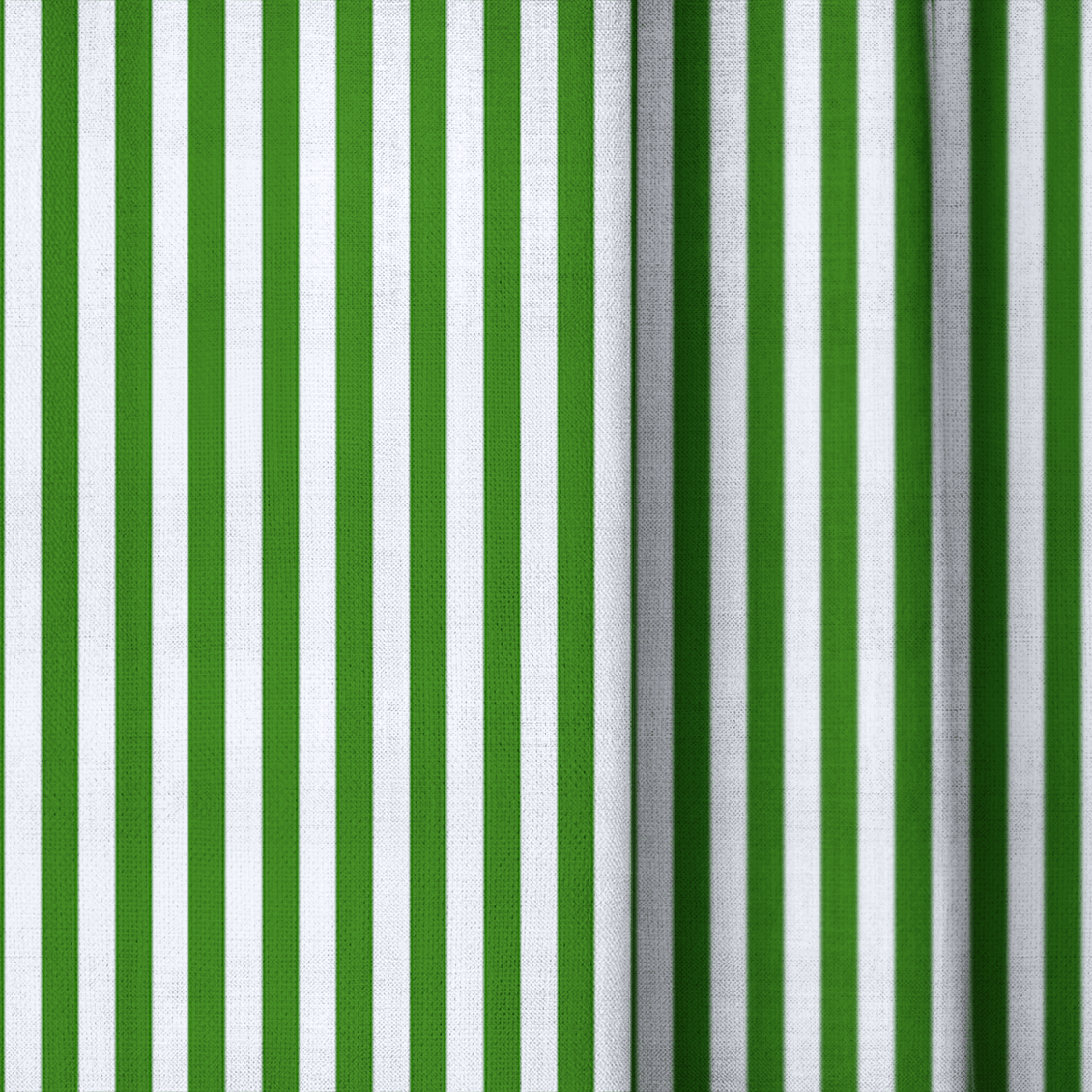 Green Stripe - Curtain Panel - The Drapery