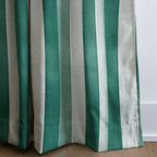 Green Watercolor Striped - Curtain Panel - The Drapery