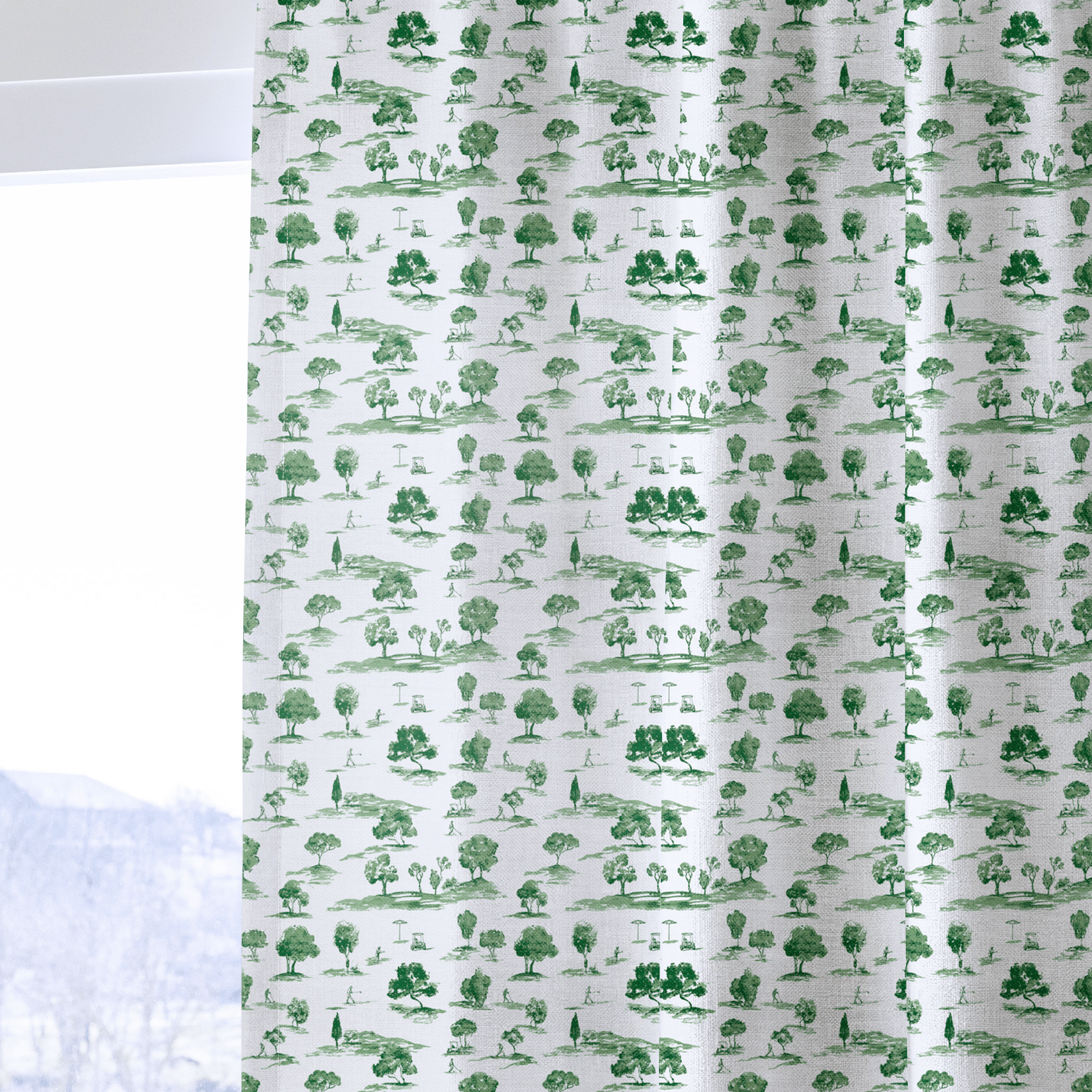 Greenside Toile - Curtain Panel - The Drapery