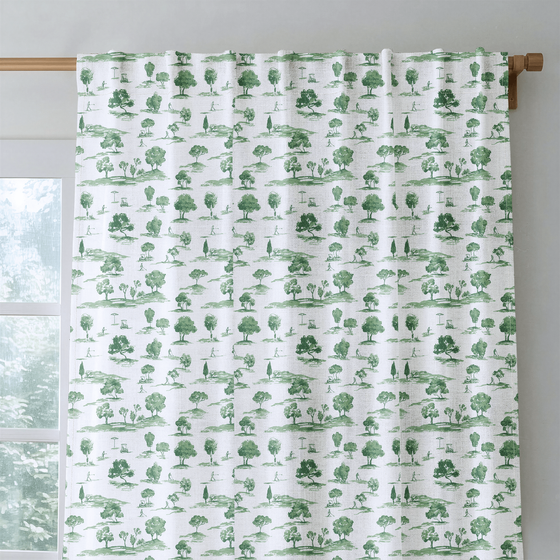 Greenside Toile - Curtain Panel - The Drapery