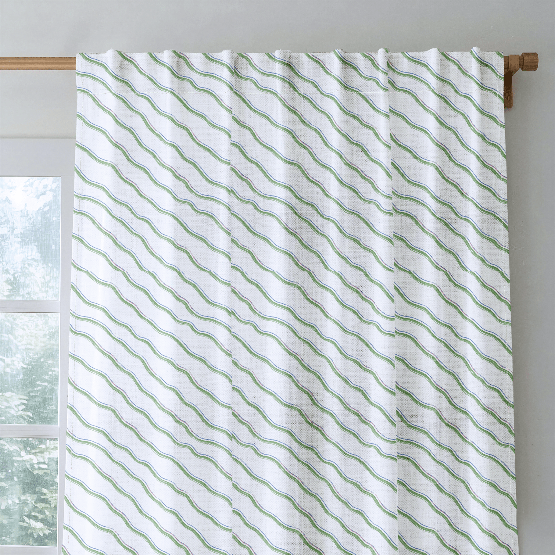 Greer Waves - Curtain Panel - The Drapery