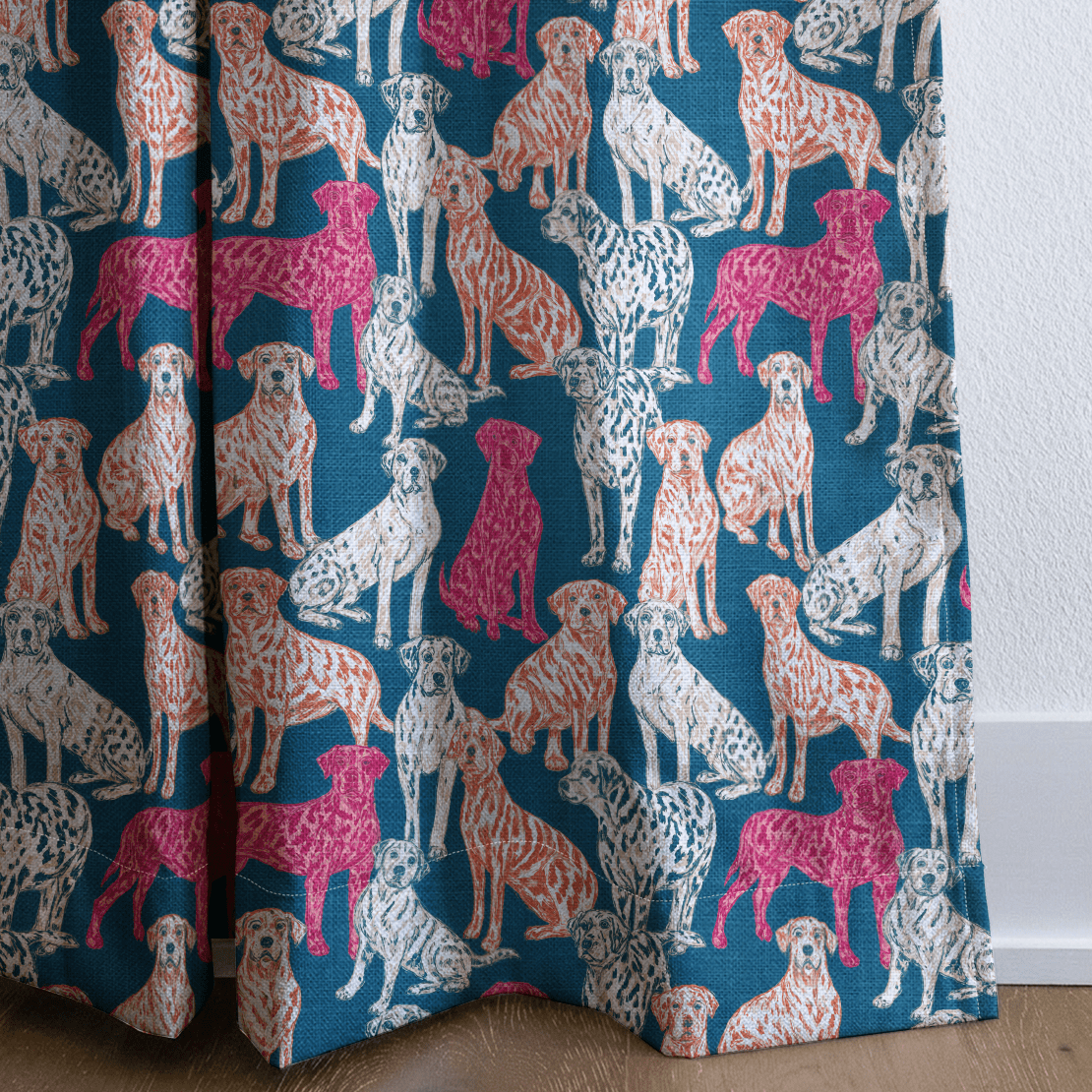 Happy Hounds - Curtain Panel - The Drapery