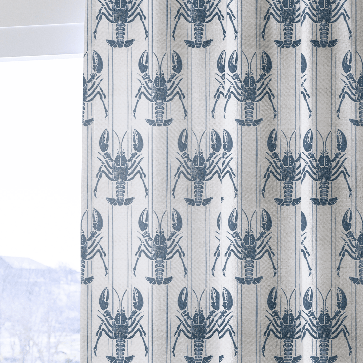 Harbor Lobsters - Curtain Panel - The Drapery