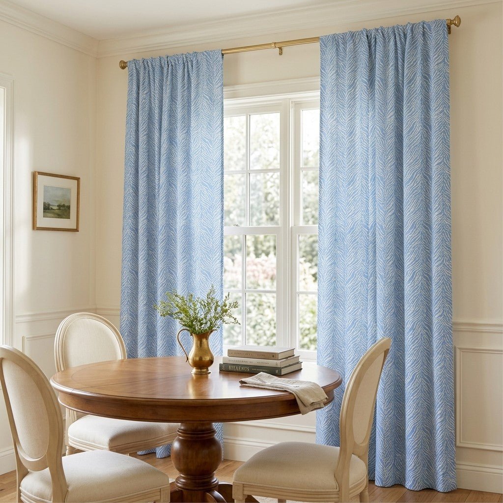 Harper Blue - Curtain Panel - The Drapery