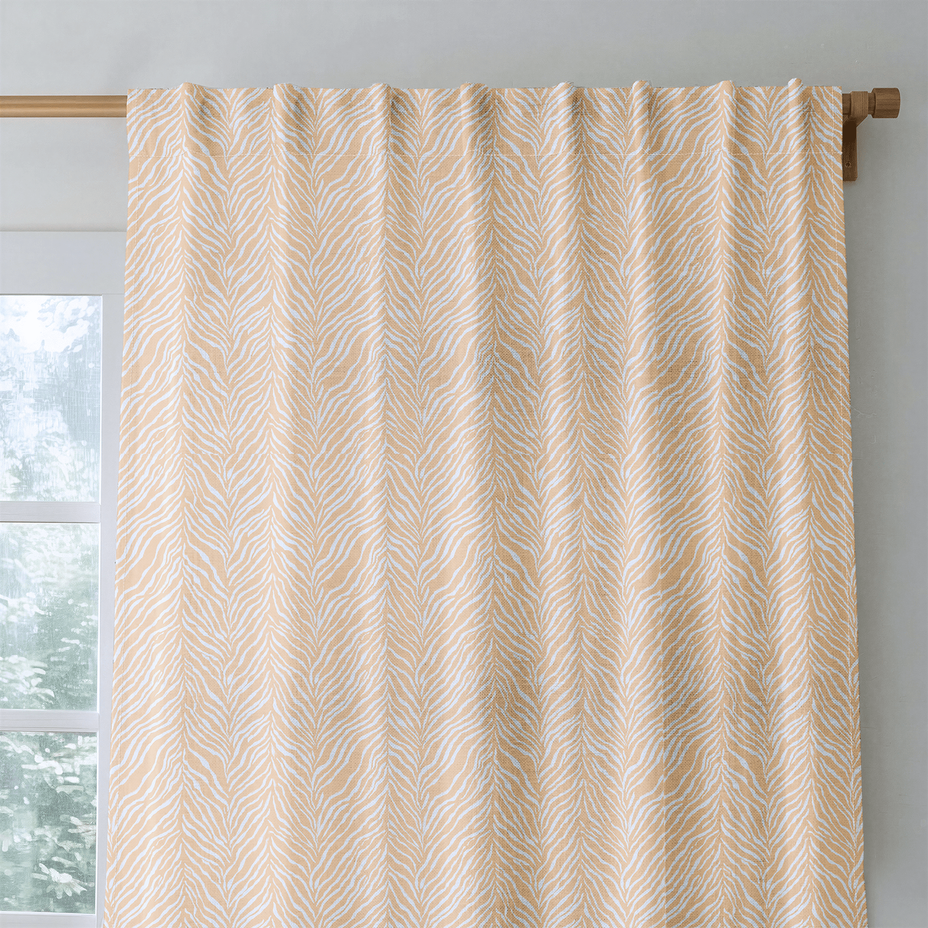 Harper Orange - Curtain Panel - The Drapery