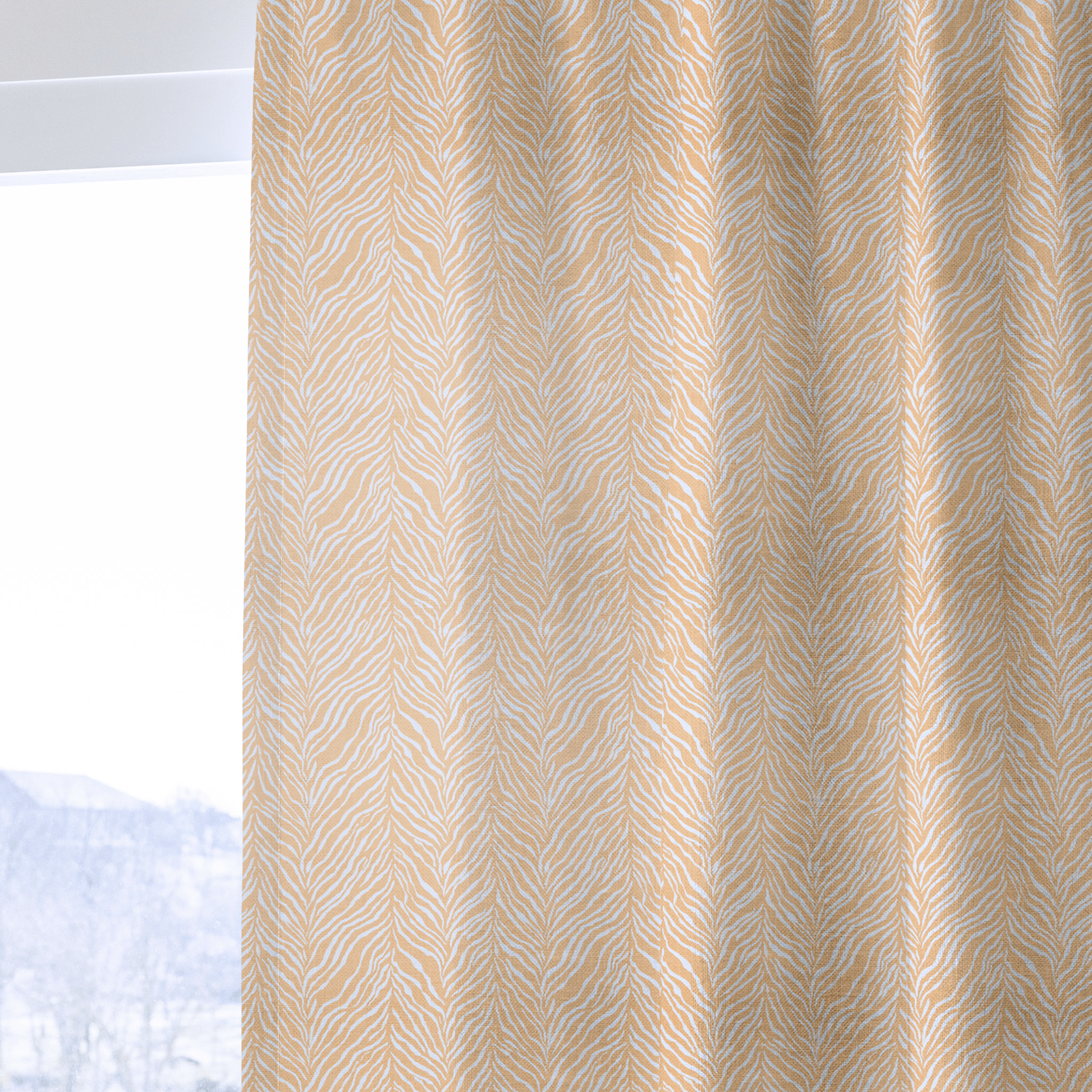 Harper Orange - Curtain Panel - The Drapery