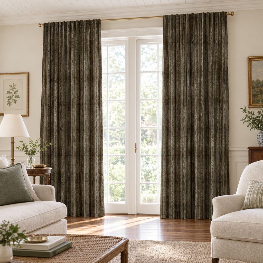 Hawthorne Umber - Curtain Panel - The Drapery