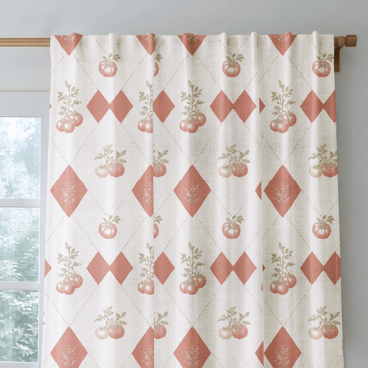 Heirloom Argyle - Curtain Panel - The Drapery