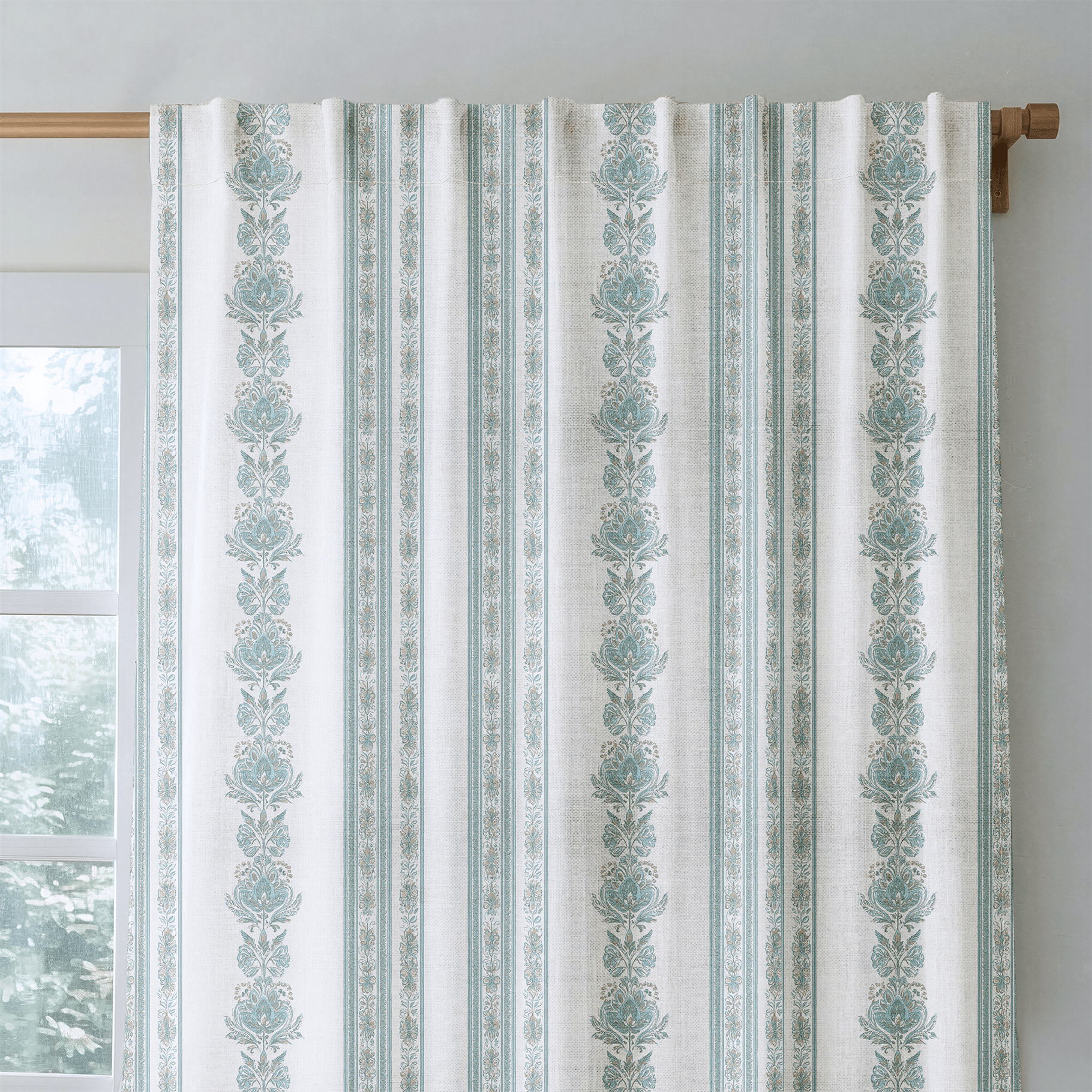 Heirloom Jade - Curtain Panel - The Drapery